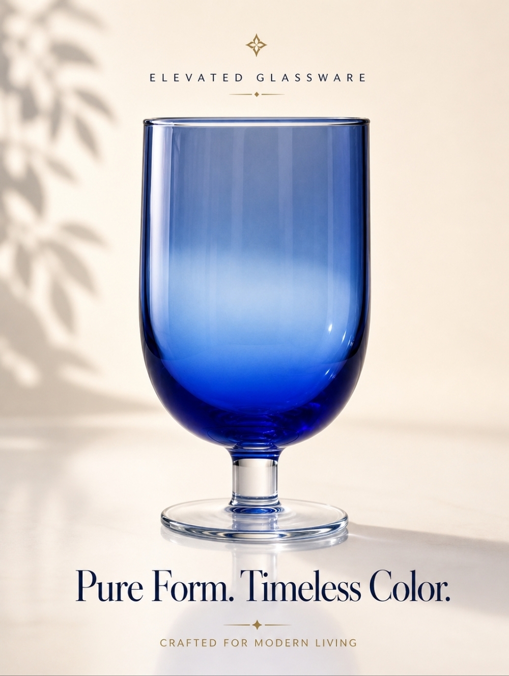4 Cobalt wine glasses  16 oz